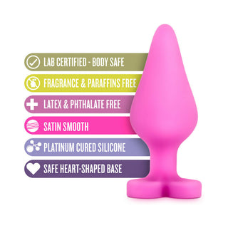 Blush Play with Me Naughty Candy Hearts 'Be Mine' Anal Plug Pink - Horny Stoner