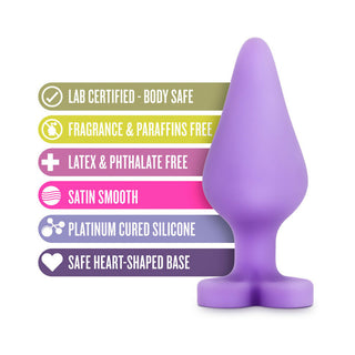 Blush Play with Me Naughty Candy Hearts 'Do Me Now' Anal Plug Purple - Horny Stoner
