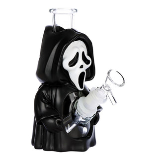 3CT BUNDLE - Scary Masked Glass & Vinyl Water Pipe - 6.6" / 14mm F