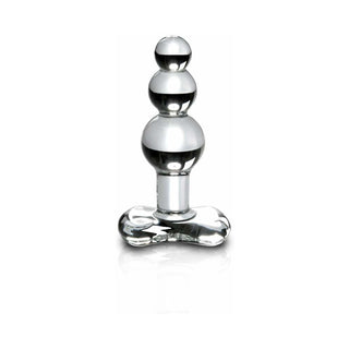 Icicles No. 47 Beaded 4 in. Glass Anal Plug Clear - Horny Stoner
