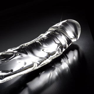 Icicles No. 62 Curved Realistic 6.5 in. Glass Dildo Clear - Horny Stoner