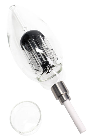 Glass Light Bulb Dab Straw Kit “Glow Core” – Tree Perc – 8″