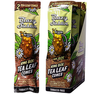 Blazy Susan Tea Leaf Cones- 2pc / King Size 10ct - Horny Stoner