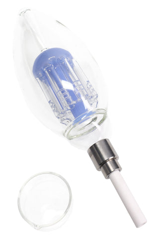 Glass Light Bulb Dab Straw Kit “Glow Core” – Tree Perc – 8″