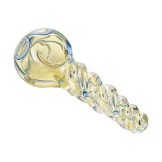 Human Grade Twist Glass Spoon Pipe Model B - Horny Stoner