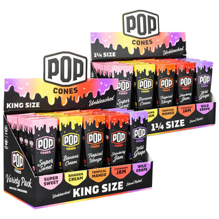 POP Cones Unbleached | Assorted Flavors | 25pc Display