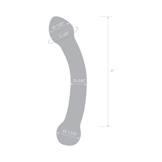 Glas 7 in. Curved Glass G Spot Stimulator - Horny Stoner