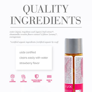 JO NaturaLove Organic Strawberry Fields Flavored Water-Based Lubricant 4 oz. - Horny Stoner