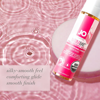 JO NaturaLove Organic Strawberry Fields Flavored Water-Based Lubricant 4 oz. - Horny Stoner