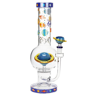 Pulsar Rings of Saturn Bubble Base Glass Water Pipe - 12.75" / 14mm F