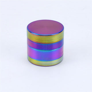 Zinc Alloy Iridescent 4 Piece Metal Grinder - Horny Stoner
