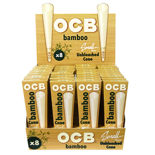 OCB Bamboo Unbleached Cones - Horny Stoner
