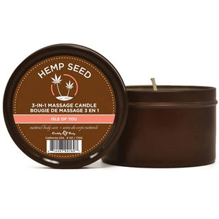 Earthly Body Hemp Seed 3-in-1 Massage Candle Isle of You Scent
