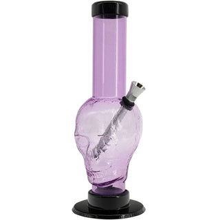 Acrylic Skull Bong 9-12" - Multiple Colors