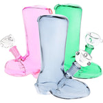 Boot-iful Mini Glass Water Pipe - 5" / 10mm F / Colors Vary - Horny Stoner