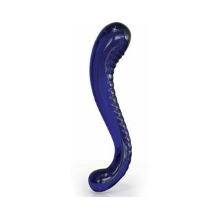 Icicles No. 70 Curved Dual-Ended Glass Dildo Blue - Horny Stoner