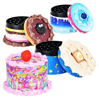 Birthday Cake Grinder | 4pc | 2.5" - Horny Stoner