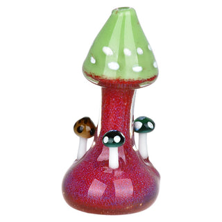 Mushroom Buddies Standing Glass Hand Pipe - 4" - Horny Stoner