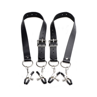 Master Series Spread Labia Spreader Straps With Clamps - Horny Stoner