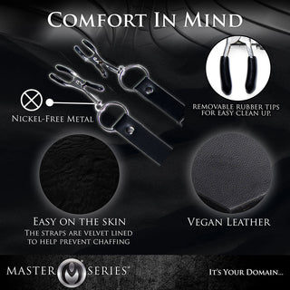 Master Series Spread Labia Spreader Straps With Clamps - Horny Stoner
