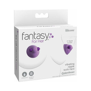 Fantasy For Her Silicone Vibrating Nipple Suck-Hers Purple