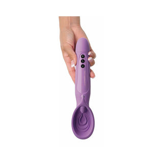 Fantasy For Her Vibrating Roto Suck-Her Silicone Vulva Pump Purple - Horny Stoner