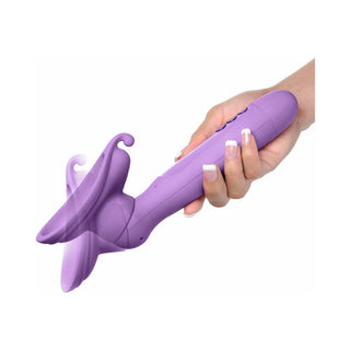 Fantasy For Her Vibrating Roto Suck-Her Silicone Vulva Pump Purple - Horny Stoner