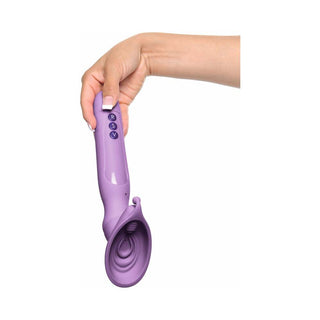 Fantasy For Her Vibrating Roto Suck-Her Silicone Vulva Pump Purple - Horny Stoner