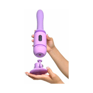 Fantasy For Her Love Thrust-Her Rechargeable Silicone Thrusting Vibrator Purple - Horny Stoner