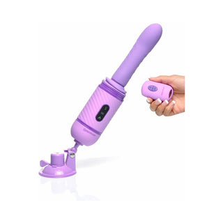 Fantasy For Her Love Thrust-Her Rechargeable Silicone Thrusting Vibrator Purple - Horny Stoner