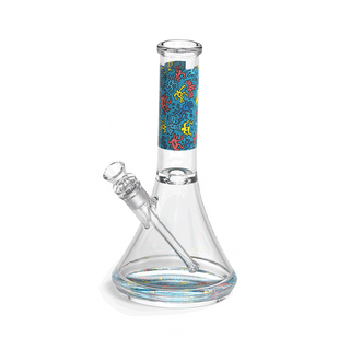 K. Haring Glass Beaker Water Pipe