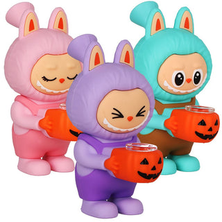 Halloween Labubu Inspired Silicone Water Pipe - 6" 3CT BUNDLE/ Assorted Colors
