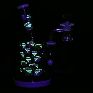 Pulsar Greatest Hits Series Glow Dab Rig Kit / 8" / 14mm F - Horny Stoner