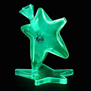 Pulsar Star Power Glass Water Pipe - 6.5" / 14mm F / Green