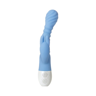 Evolved Bendy Bunny Rechargeable Poseable Silicone Rabbit Vibrator Blue - Horny Stoner