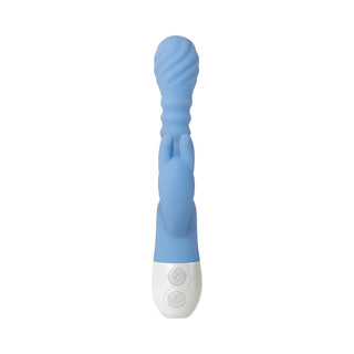 Evolved Bendy Bunny Rechargeable Poseable Silicone Rabbit Vibrator Blue - Horny Stoner