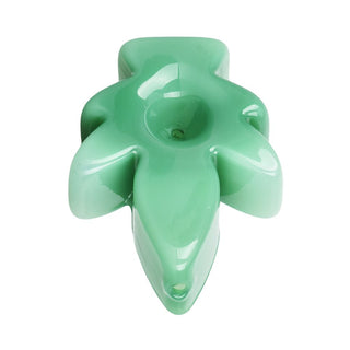 Humble Hemp Leaf Glass Hand Pipe - 3" / Colors Vary - Horny Stoner