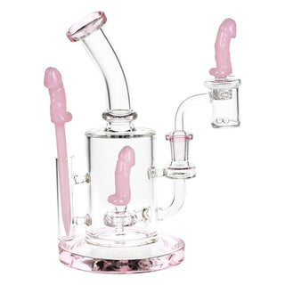 Penis-Themed Dick Dab Rig SeshGear Danger Noodle Glass Dab Rig Set