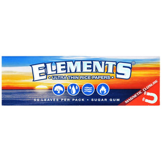 Elements Ultra Thin Rice Rolling Papers - Horny Stoner