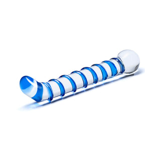 Glas Mr. Swirly 6.5 in. G-Spot Glass Dildo - Horny Stoner