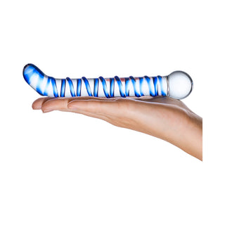 Glas Mr. Swirly 6.5 in. G-Spot Glass Dildo - Horny Stoner