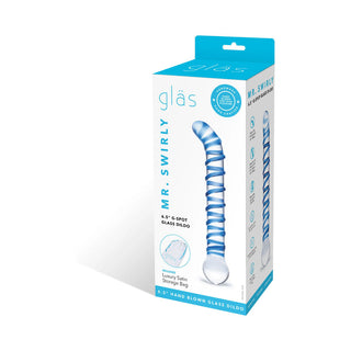 Glas Mr. Swirly 6.5 in. G-Spot Glass Dildo - Horny Stoner