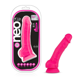 Neo Elite Silicone Dual Density 7.5in Suction Cup Dildo With Balls