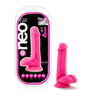 Neo Elite Silicone Dual Density 6in Suction Cup Dildo