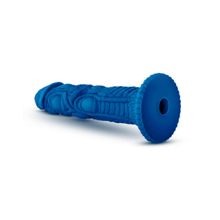The Realm Draken 7.5 in. Silicone Lock On Fantasy Dildo Blue - Horny Stoner