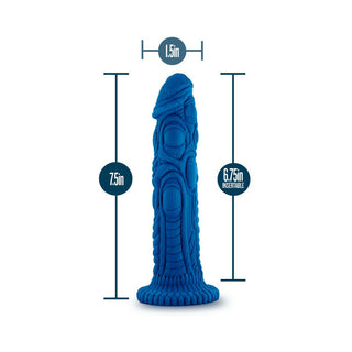 The Realm Draken 7.5 in. Silicone Lock On Fantasy Dildo Blue - Horny Stoner