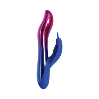 Evolved Firefly Rechargeable Silicone Dual Stimulator Blue/Pink - Horny Stoner