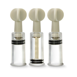 Blush Temptasia Clit and Nipple Twist Suckers 3-Piece Set Clear - Horny Stoner