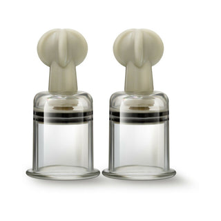 Blush Temptasia Clit and Nipple Twist Suckers 2-Piece Set Large Clear - Horny Stoner