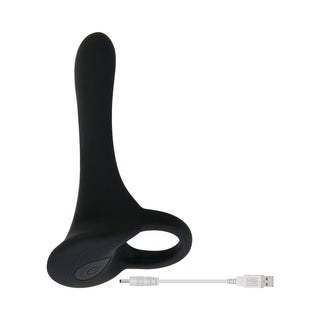 Zero Tolerance Cock Armor Rechargeable Vibrating Silicone Cock Sheath - Black